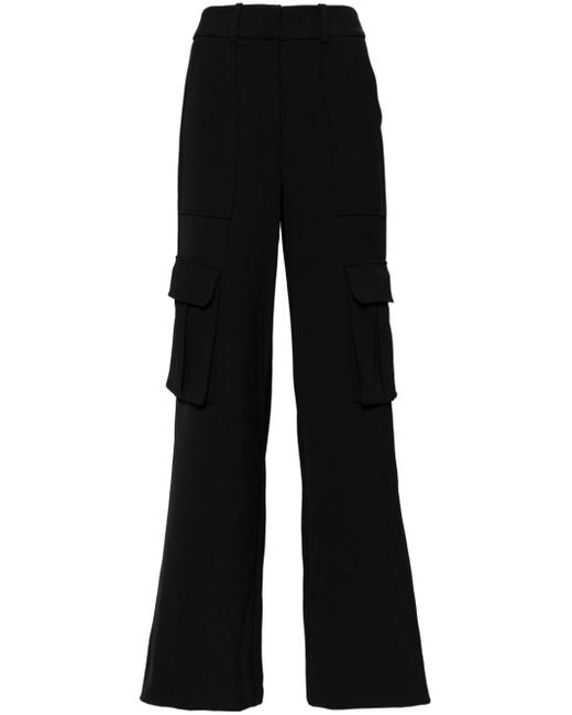 Veronica Beard Black Saul Straight-leg Cargo Trousers