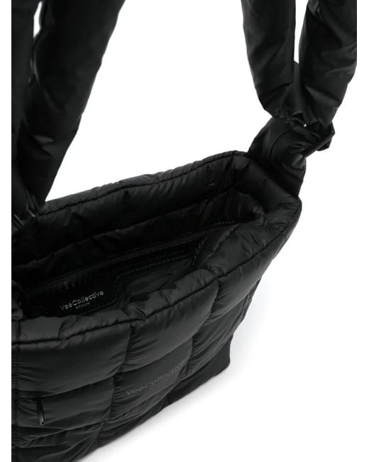 VEE COLLECTIVE Black Padded Crossbody Bag