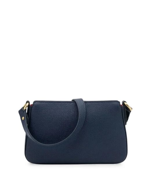 Lancel Blue Sac Porté Épaule En Cuir Grainé