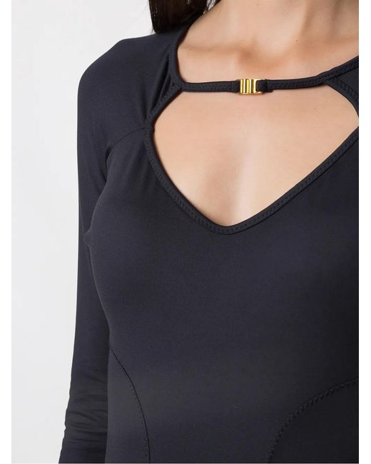 Amir Slama Black Long-Sleeved Bodysuit