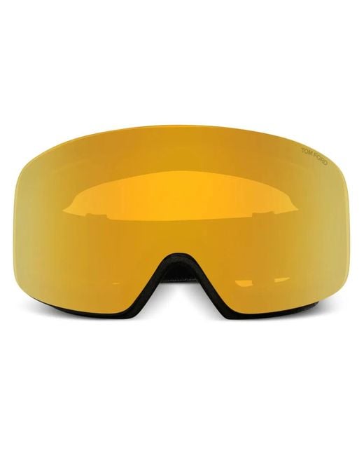 Tom Ford Yellow Printed Ski Goggles