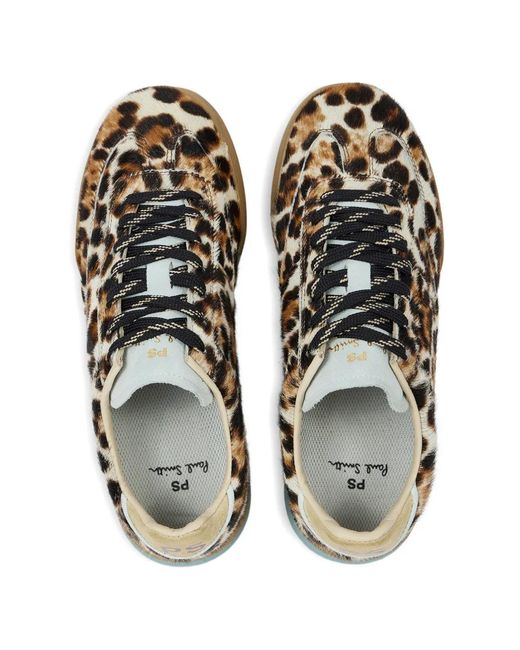 Paul Smith Natural Dover Leopard-Print Sneakers