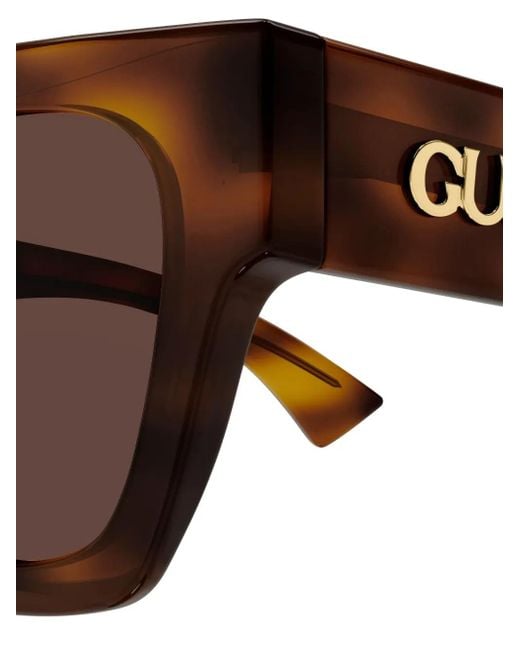Gucci Brown Square-Frame Sunglasses