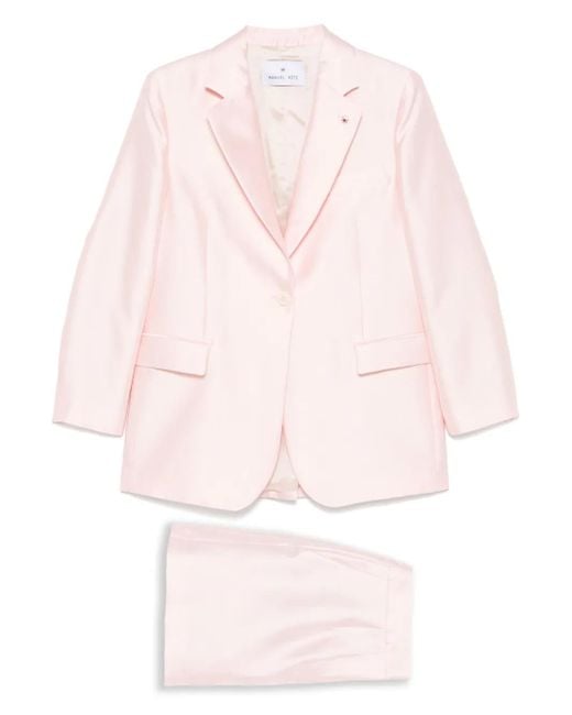 Manuel Ritz Pink Single-Breasted Shorts Suit