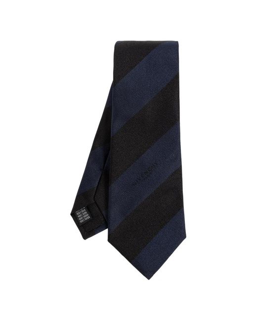 Givenchy Blue Diagonal-Stripe Logo-Embroidered Silk Tie for men