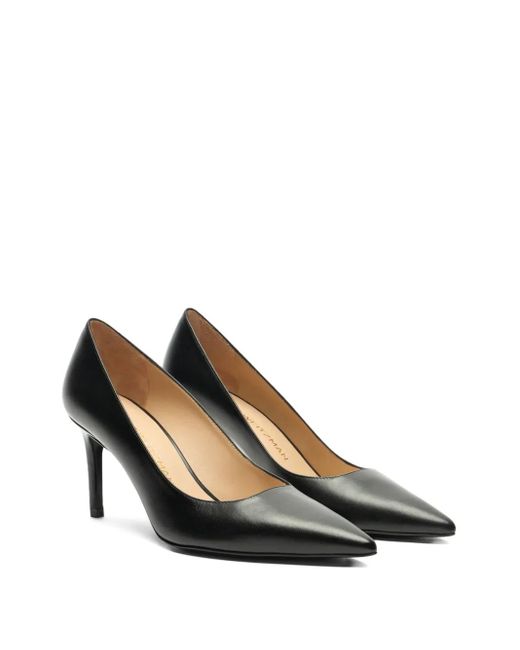 Stuart Weitzman Black 75Mm Stuart Power Pointed-Toe Stiletto Pumps