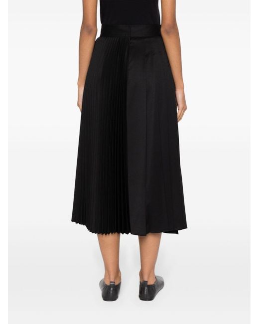 LVIR Black Pleated Wrap Skirt