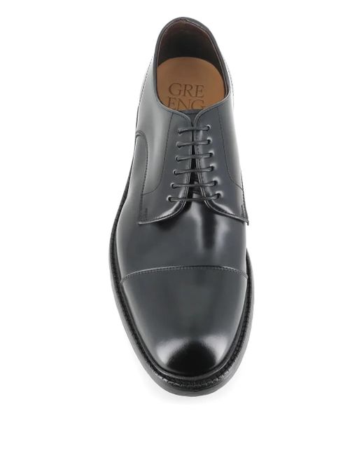 Green George Brown 7084 Cap-Toe Derby Shoes for men