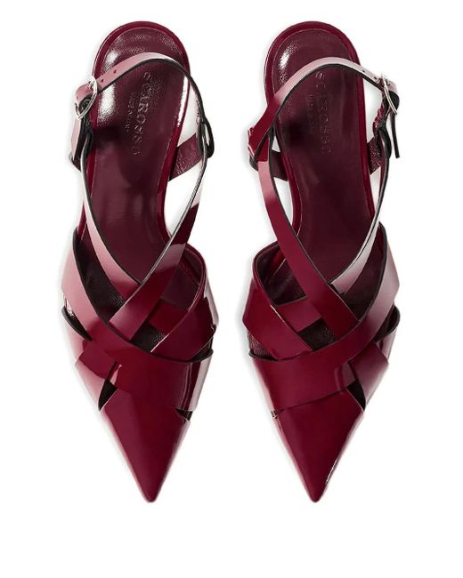 Scarosso Brown Pointed Slingback Pumps