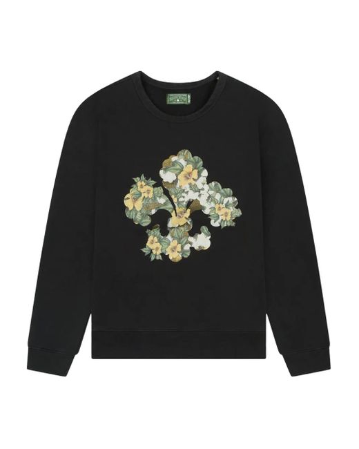 DENIM TEARS Black Fleur De-Lis "Charcoal" Sweatshirt for men