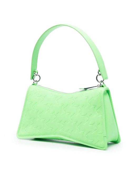 Karl Lagerfeld Green K/seven Monogram-debossed Shoulder Bag