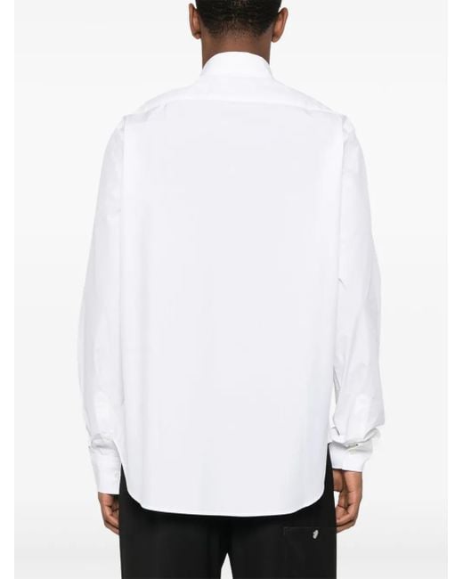 Camicia A Maniche Lunghe di Lanvin in White da Uomo