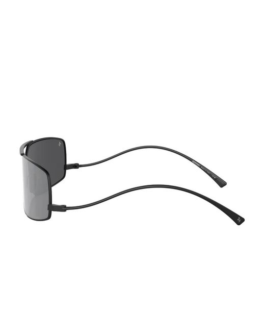 Ferrari Gray Geometric-Frame Sunglasses