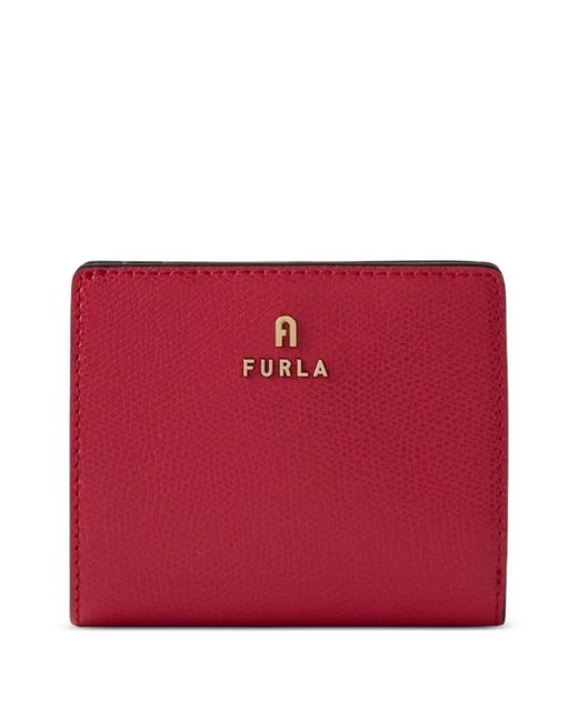 Furla Red Camelia Grained-Leather Wallet