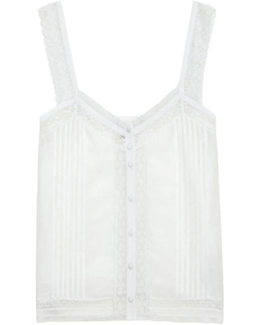 Zadig & Voltaire White Celite Tank Top