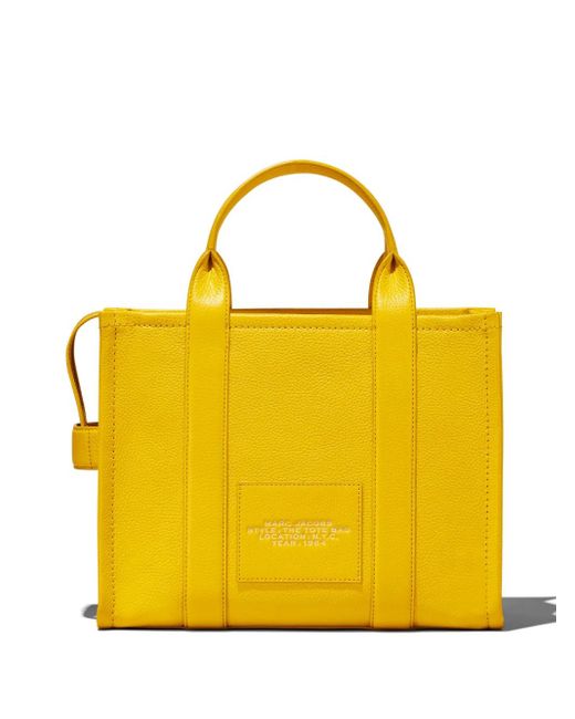 Marc Jacobs Yellow The Leather Medium Tote Bag