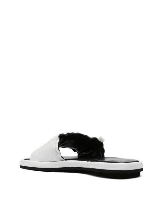 Premiata White Patent Leather Slides
