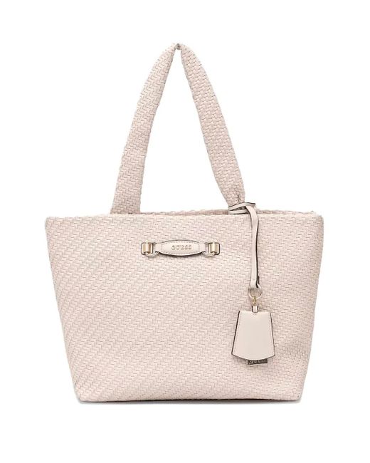 Guess Natural Francy woven tote bag