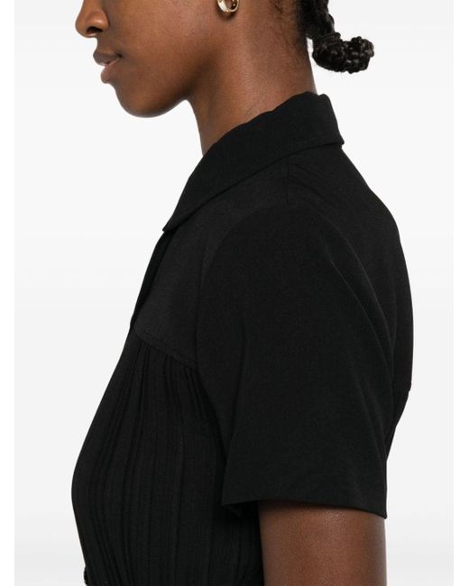 Belted plissé mini dress di DKNY in Black