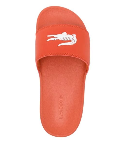 Lacoste Pink Serve Slides