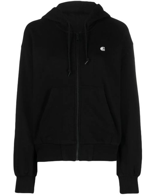 Sudadera con capucha y logo bordado Carhartt de color Black