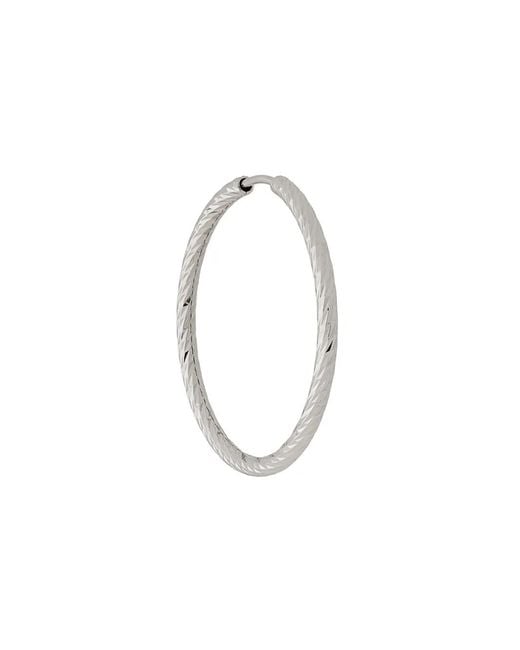 Maria Black White 14Kt 25Mm Alba Hoop Earring