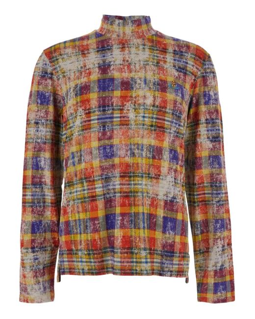 Vivienne Westwood Multicolor Turtleneck Sweater With All-Over Stripe Motif for men