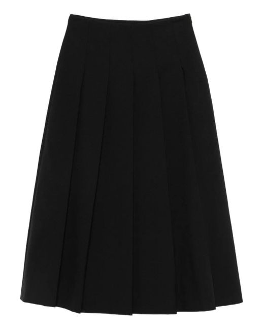 Rohe Black Pleated Midi Skirt