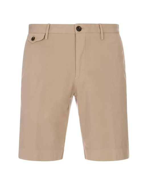 Incotex Natural Button-Up Chino Shorts for men