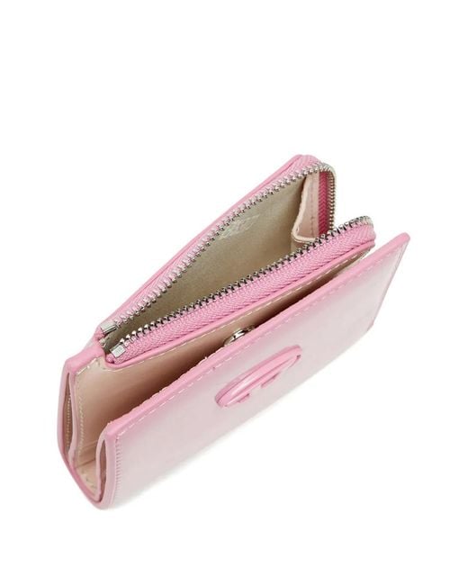 DIESEL Pink Oval D Bi-Fold Wallet