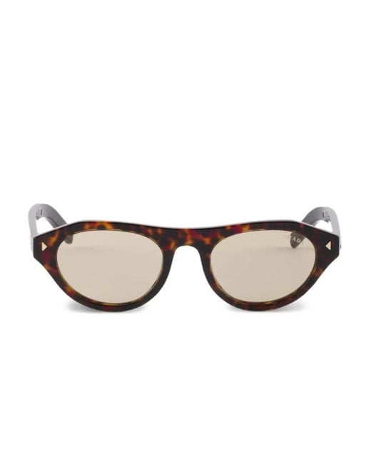 Prada Brown Rivet-Detail Sunglasses
