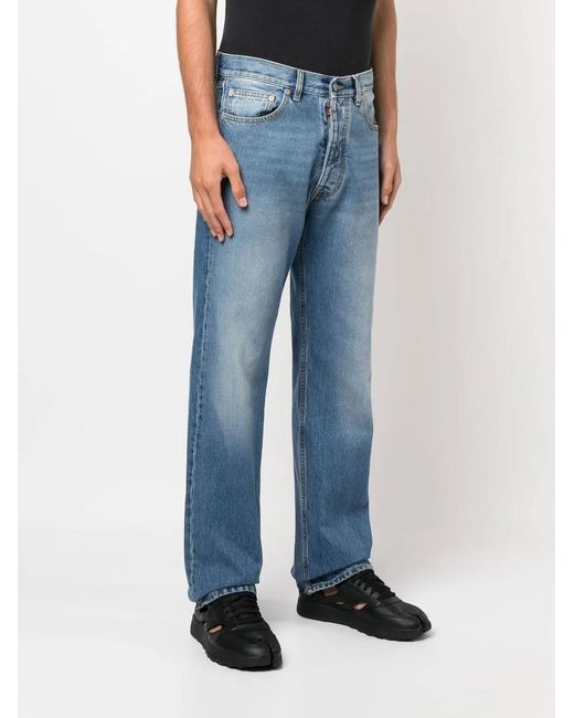 Maison Margiela Blue Classic Straight-Leg Trousers for men