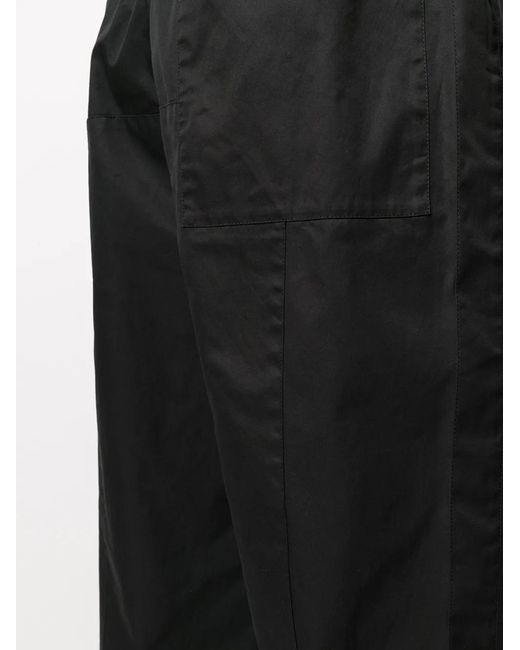 Jil Sander Black Elasticated Waist Wide-Leg Trousers for men