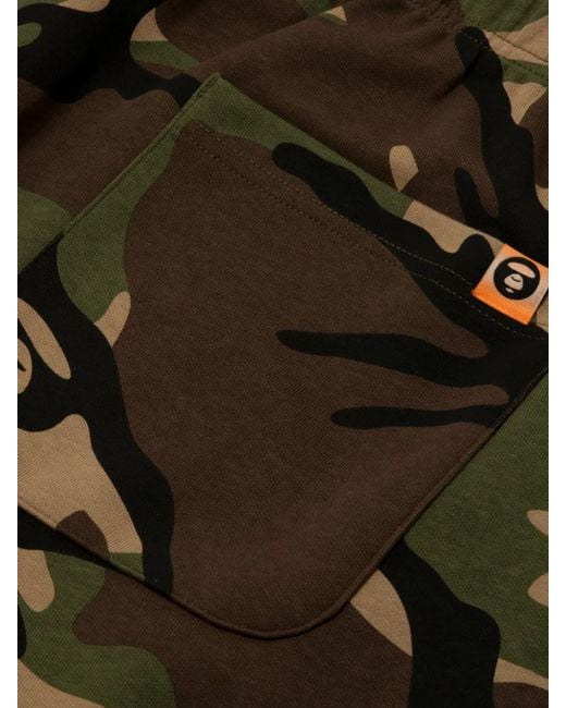 Aape By A Bathing Ape Green Camouflage-Pattern Shorts for men