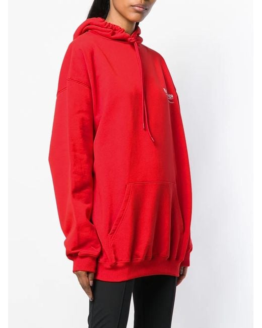 Balenciaga Red Political Campaign Logo Hoodie