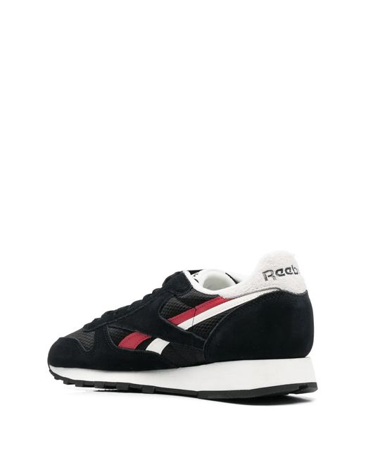 Reebok Black Logo-Patch Low-Top Sneakers for men
