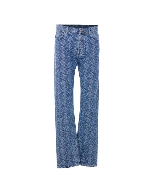 Lanvin Blue Denim Five-Pocket Trousers for men