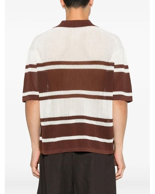 Polo A Righe di Commas in White da Uomo