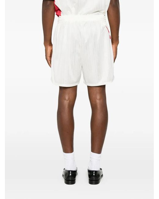 Represent White Spike Logo-Patch Panelled Shorts for men
