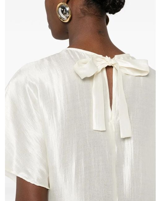 THE GARMENT White Porcha Short-Sleeve Maxi Dress
