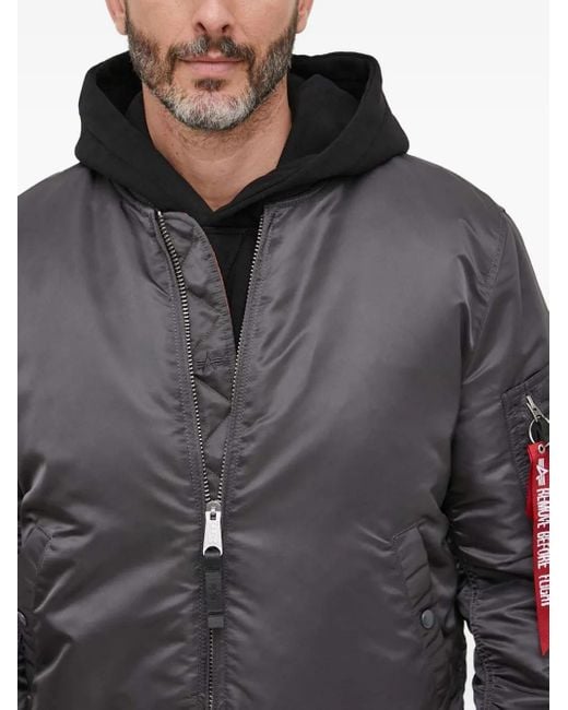 Bomber Ma-1 Vf 59 di Alpha Industries in Gray da Uomo