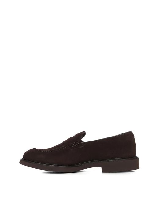 Doucal's White Panelled Suede Loafers for men