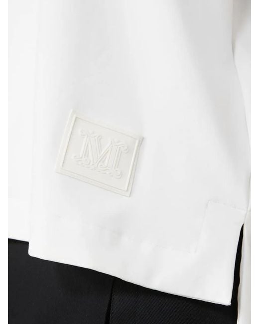 Max Mara White Drawstring-Detail T-Shirt