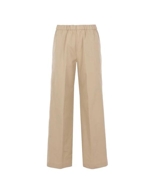 Aspesi Natural High-Waisted Palazzo Trousers