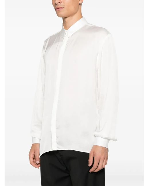 MARSĒM White Classic-Collar Shirt for men