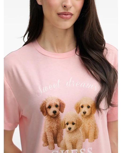 Guess Pink Graphic-Print Pajamas