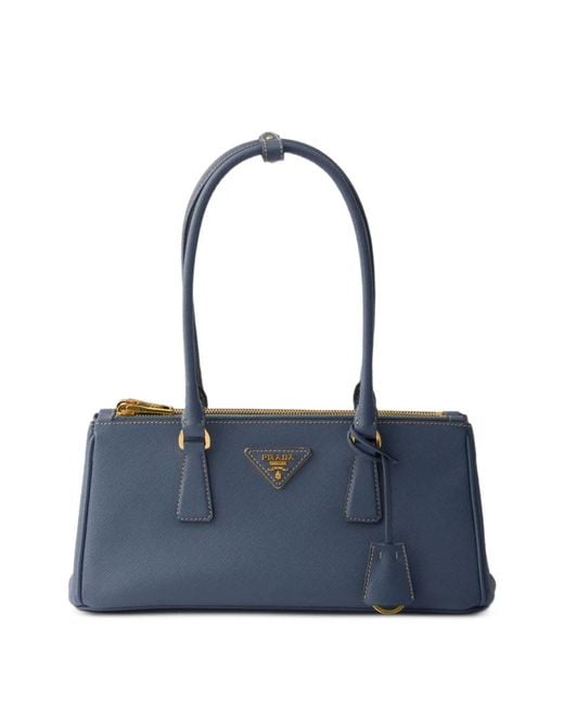 Prada Blue Galleria Medium Saffiano Leather Bag