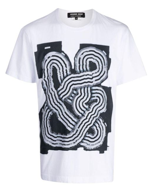 Comme des Garçons T-Shirt mit abstraktem Muster in White für Herren