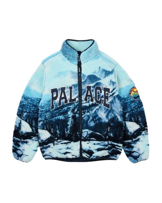 Palace Blue Appalachian Funnel Fleece Jacket for men