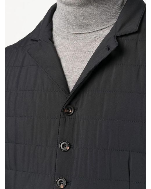 Corneliani Black Quilted Cotton Gilet for men